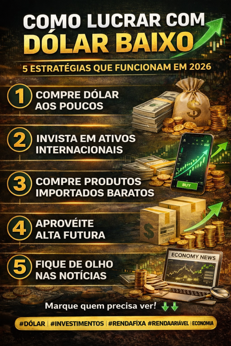 💸 Como lucrar com dólar baixo em 2026