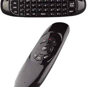 Mini Teclado Controle Remoto Air Mouse Para Tv Smart,pc,game Preto