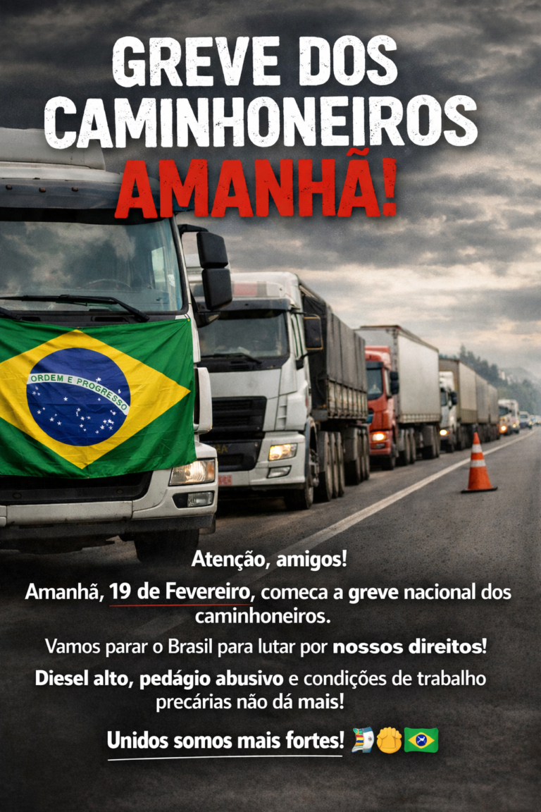 Greve dos Caminhoneiros: Paralisação confirmada para amanhã devido ao preço dos combustíveis